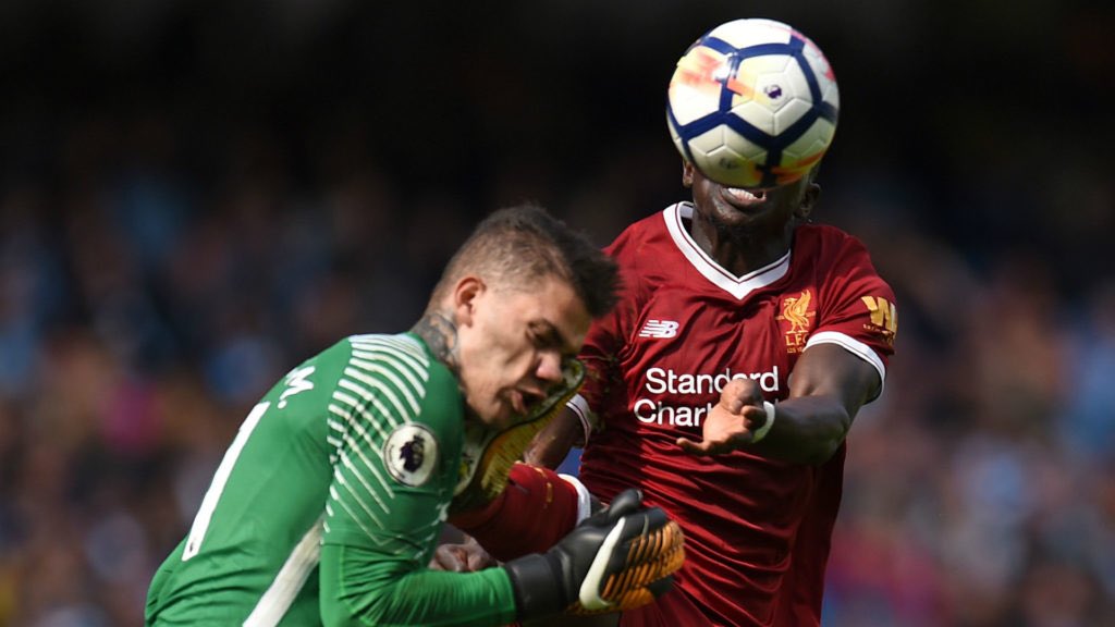 TBNSport's tweet photo. "It’s Ederson’s fault for having a head," says Liverpool fan on Mane tackle https://t.co/nDjYwXc2WV https://t.co/63oknK4Ciq