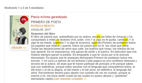 Redactea's tweet image. Que en la página de @LaCasaDelLibro las sinopsis estén escritas sin tildes es algo que, cuanto menos, choca.
#ortografía