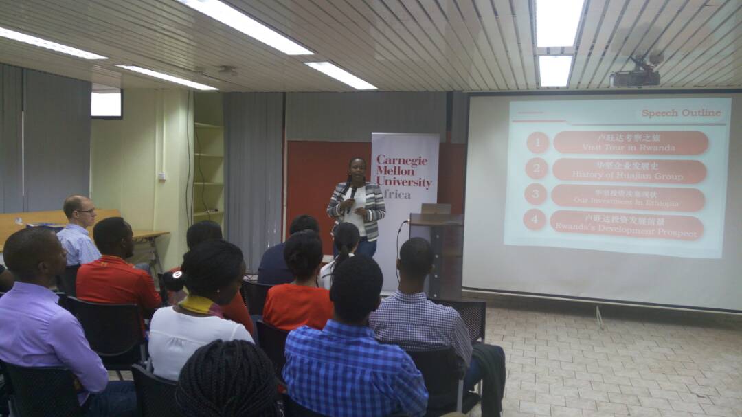 cmu_africa's tweet photo. It is very gratifying to have Mr Zhang Huarong here and we are excited about his plan to invest in Rwanda. - @cakamanzi #CMUTalks https://t.co/hOCRqvOYHK