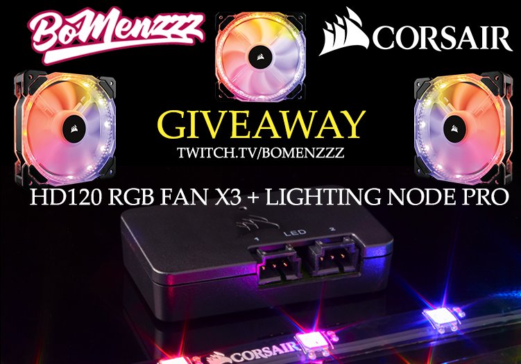 BoMenzzz's tweet photo. [GIVEAWAY]💛
@CORSAIR T1 RACE GAMING CHAIR
+
HD120 RGB FANS + LIGHTING NODE PRO

CLICK HERE:
https://t.co/L474R0OCws 
https://t.co/YqdYF3pAnO https://t.co/7r0QxpgbpK