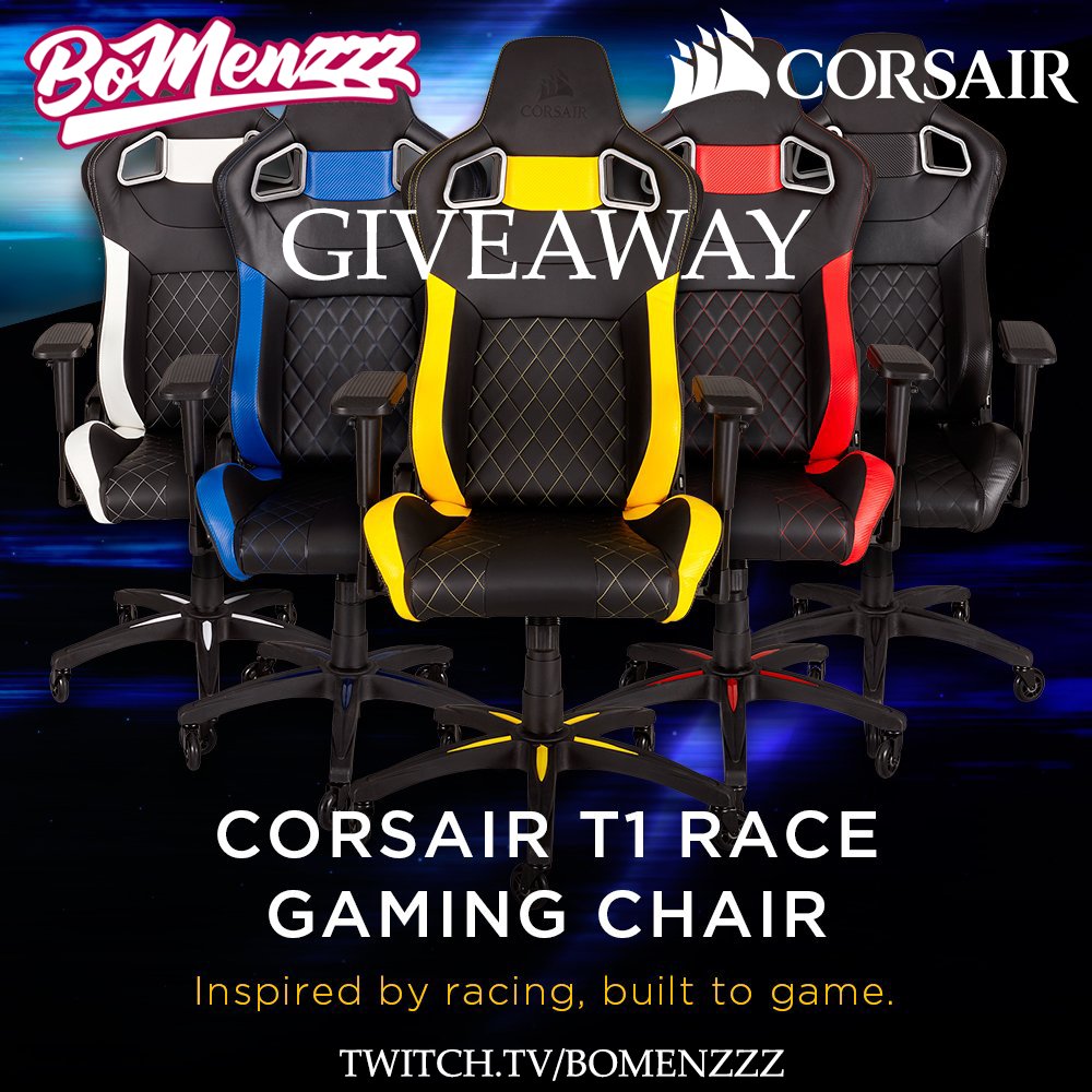 BoMenzzz's tweet photo. [GIVEAWAY]💛
@CORSAIR T1 RACE GAMING CHAIR
+
HD120 RGB FANS + LIGHTING NODE PRO

CLICK HERE:
https://t.co/L474R0OCws 
https://t.co/YqdYF3pAnO https://t.co/7r0QxpgbpK