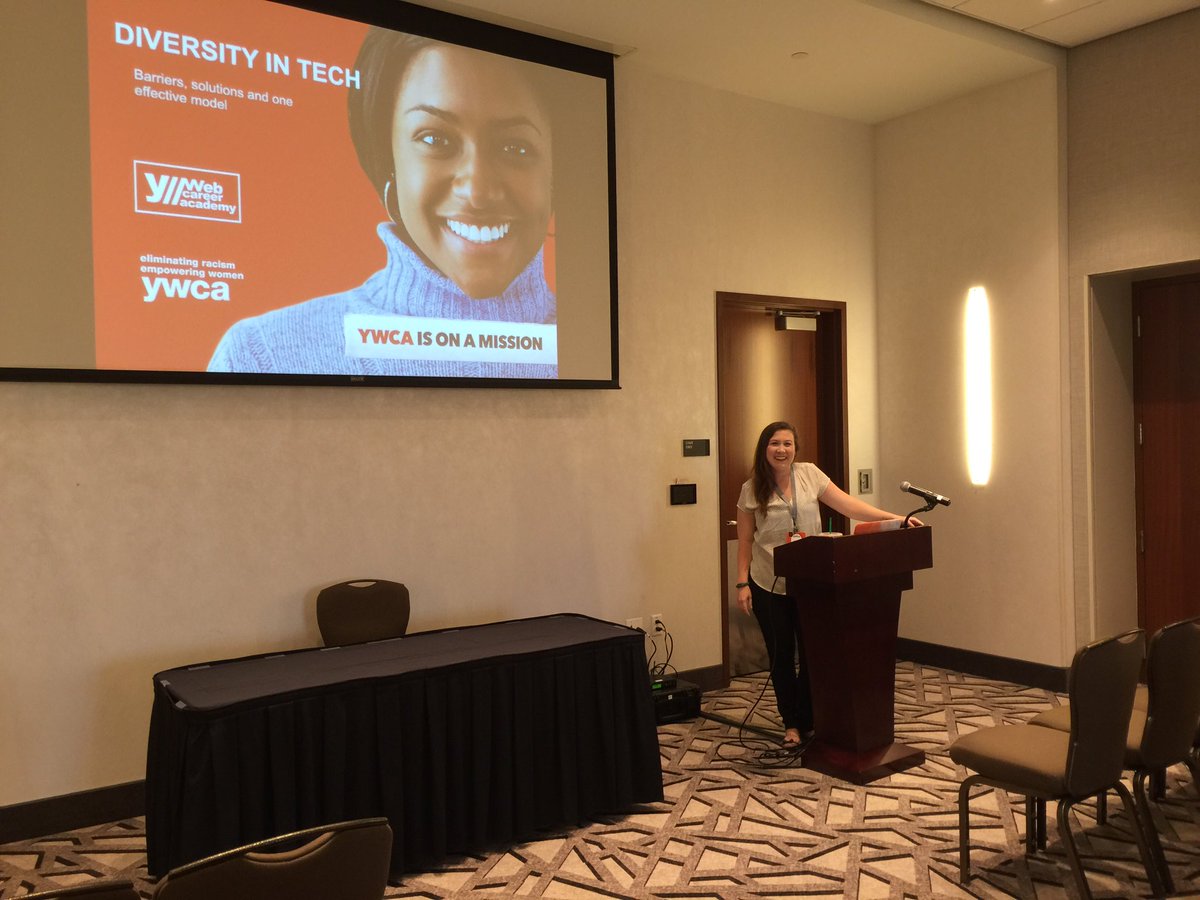 AshleyPQPQP's tweet photo. @YWebCA's Julia prepping to present at @mkedotnet! #diversityintech @Madison_WIT #faceoftech https://t.co/Tw7p9725gs