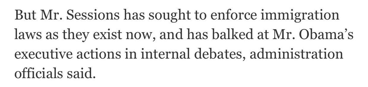 JinLuiLang's tweet photo. *excerpted from NY times Sept. 3
anybody knows what Mr. Sessions intended to do? Does he want to enforce existing immigration laws?#POTUS https://t.co/DU5v875e35