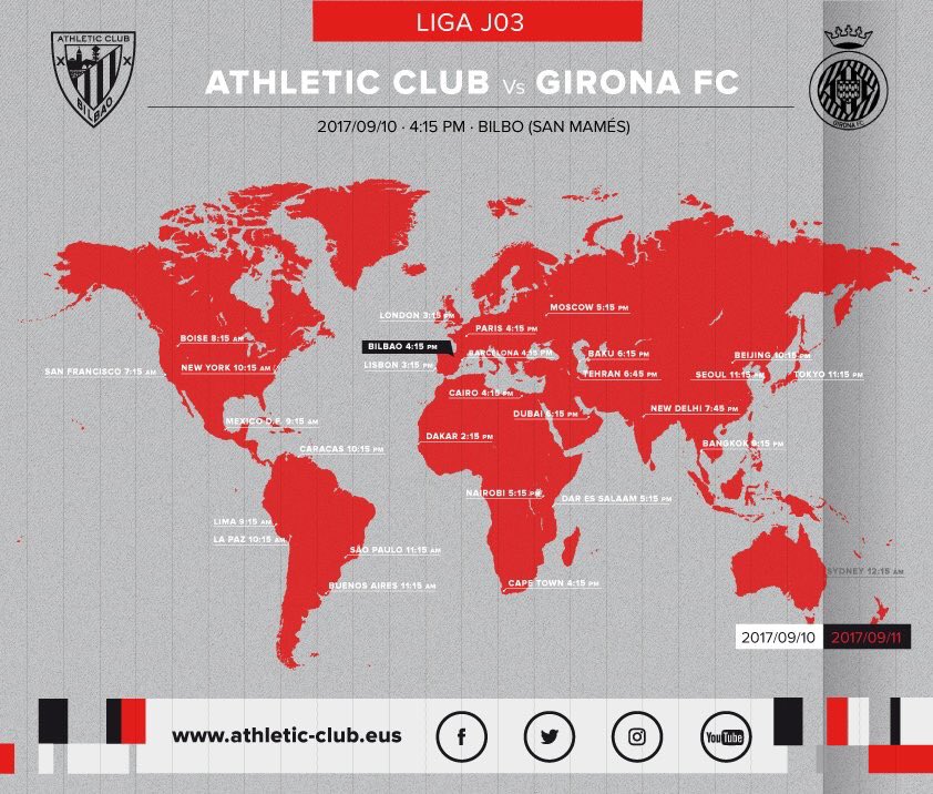 AthleticClubNYC's tweet photo. Mañana domingo a las 10:15 en el @CarrasNYC @AthleticClub vs @GironaFC #Athlive #UniqueInTheWorld https://t.co/kWTnMQB2A6