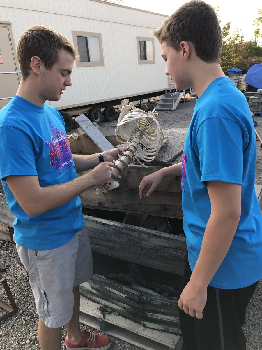 bhs_bluecrew's tweet photo. Backstage at Elitches FrightFest. Gage and Reese never waste an opportunity to work on Anat &amp; Phys. Kelly and Hindeman will be so proud! https://t.co/jzx2c0ntlA