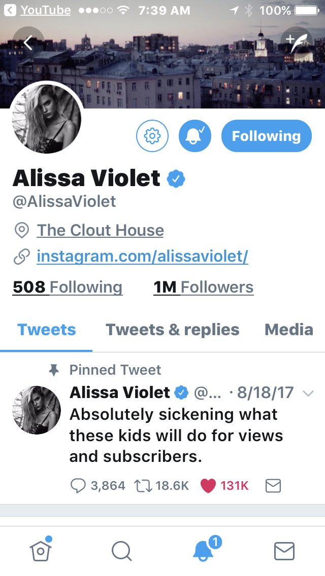 qweenviolet's tweet photo. CONGRATS ON 1MIL!!! ILY @AlissaViolet https://t.co/uoRzSLMUlg
