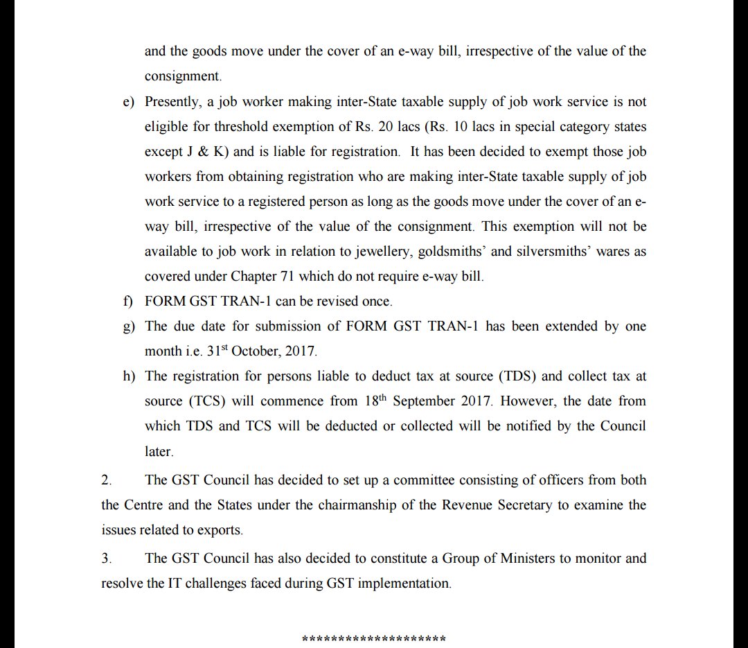 Press release for 21st Council meeting held today.