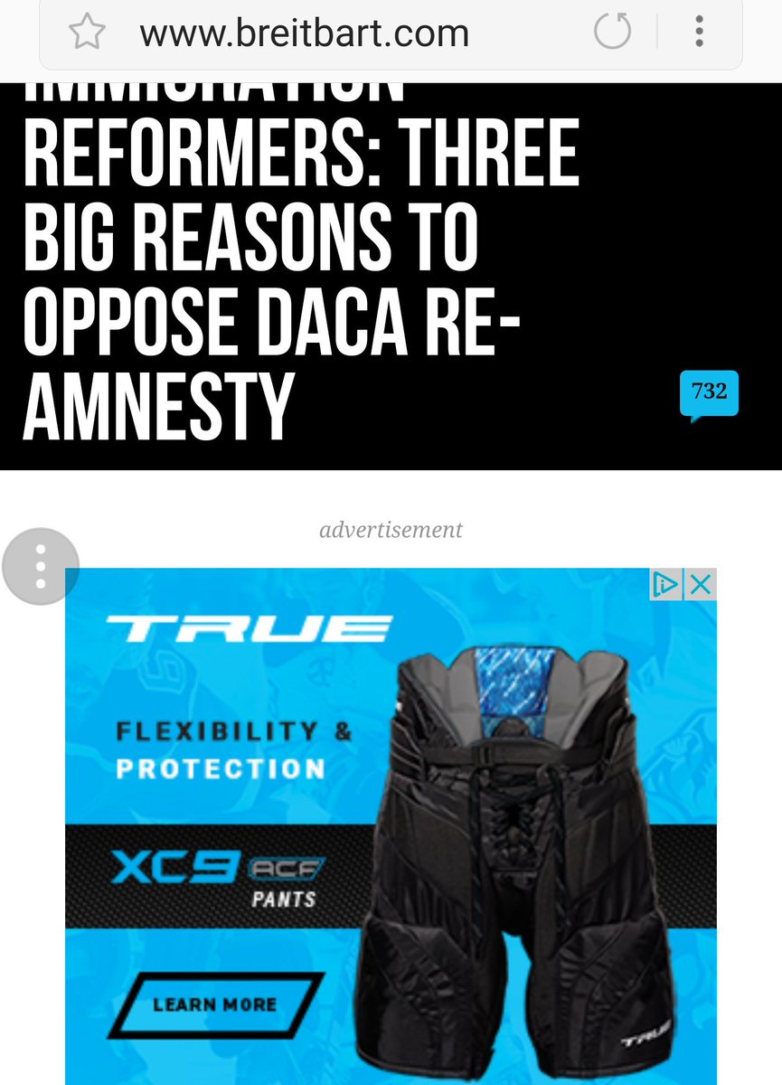 canadamom1989's tweet photo. @playtruehockey @slpng_giants Please consider pulling your advertising from racist Breitbart. https://t.co/9LyMhvHPjR