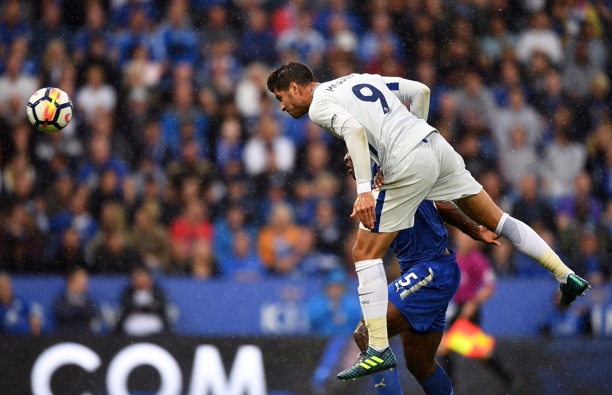ChelseaFC's tweet photo. .@AlvaroMorata in the air... 👌💥 #LEICHE https://t.co/uUfL8S6zfM