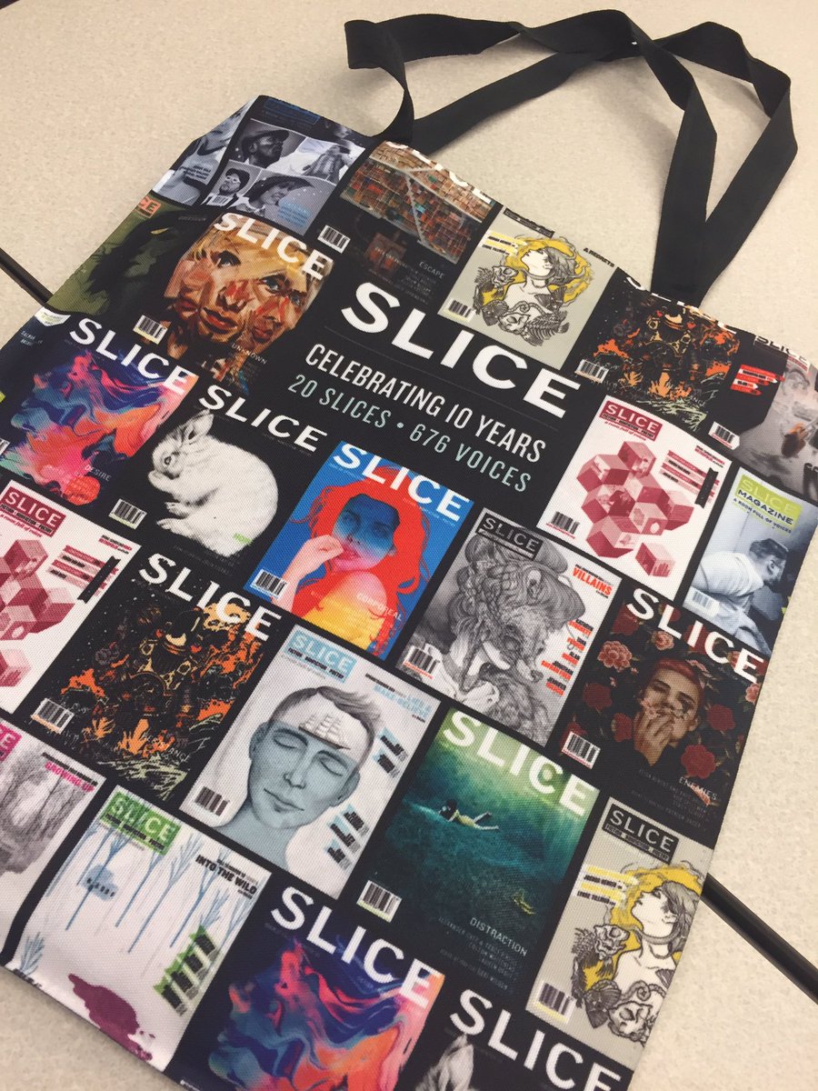 OdomMediaMGMT's tweet photo. As predicted, @SliceMagazine tote game does not disappoint #SLWC17 https://t.co/iNrKoyWI6n