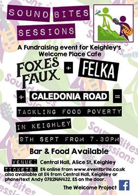 foxesfaux's tweet photo. ***TONIGHT***
@foxesfaux @FelkaUK @CaledoniaRoad #LiamJarvis at #CentralHallKeighley 
Bar &amp; food available
#Keighley #Music #bands https://t.co/w5b9lWjMtT