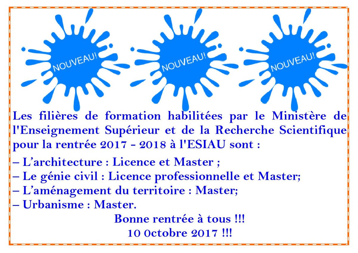 ESIAU_Bamako's tweet photo. Bonne rentrée 2017 - 2018 à tous !!! https://t.co/3EiWx2vu00