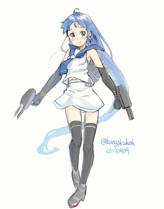 #艦これ版深夜の真剣お絵描き60分一本勝負
#艦これ版真剣お絵描き60分一本勝負_20170909
#五月雨 