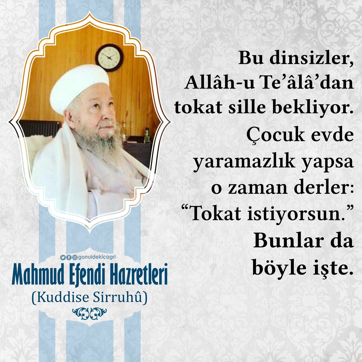 Bu dinsizler Allâh-u Te'âlâ'dan tokat sille bekliyor...

Mahmud Efendi Hz. (K.S)

#efendihazretleri #islam #din #ismailaga