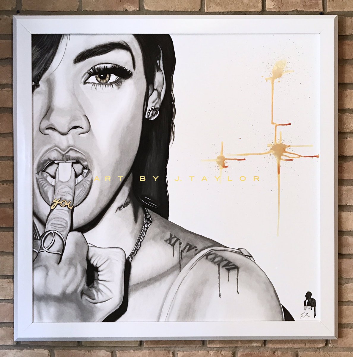 artbyjtaylor's tweet photo. RHIANNA! #Rhianna #BadGalRiri @badgalriri #ArtByJTaylor #AJTStudio #PaintManDrips #DallasArt #LosAngelesArt #InternationalArtist https://t.co/9XgrscKicr