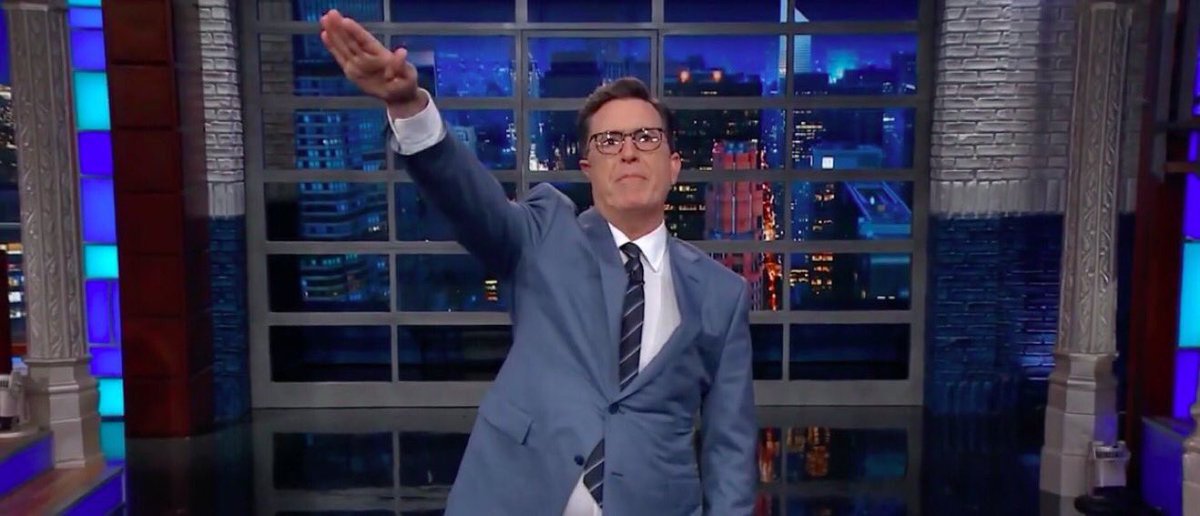 PeterFanucas's tweet photo. #FireStephenColbert https://t.co/seadjSlgOs