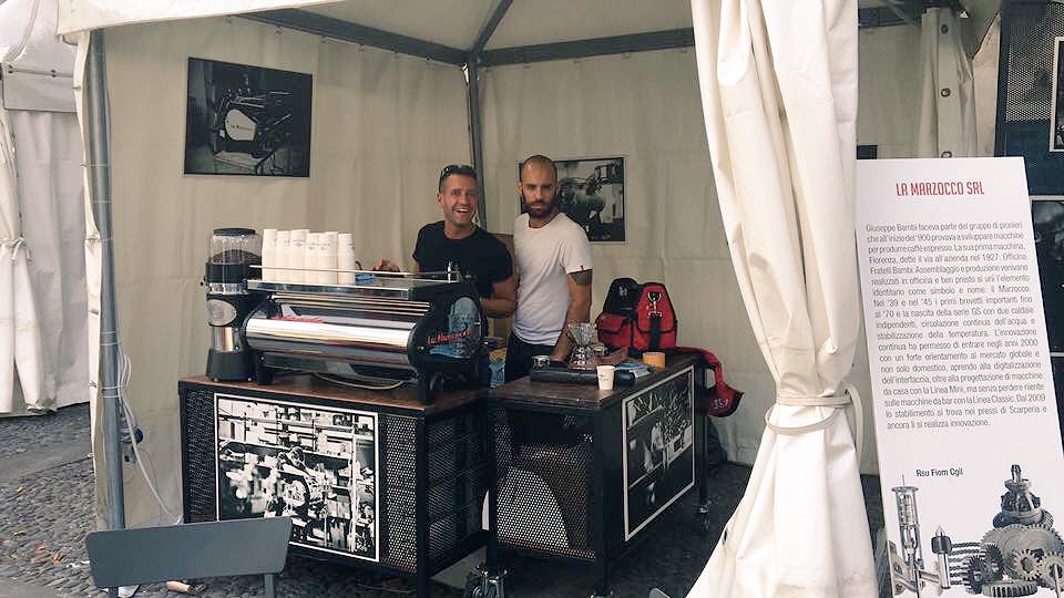 lamarzocco's tweet photo. This La Marzocco duo - Francesco & Gianni - are ready to rock your coffee xp at the Florentine #cookstock food & music festival this w-e!! 🤛 https://t.co/DZwTd2fS4q