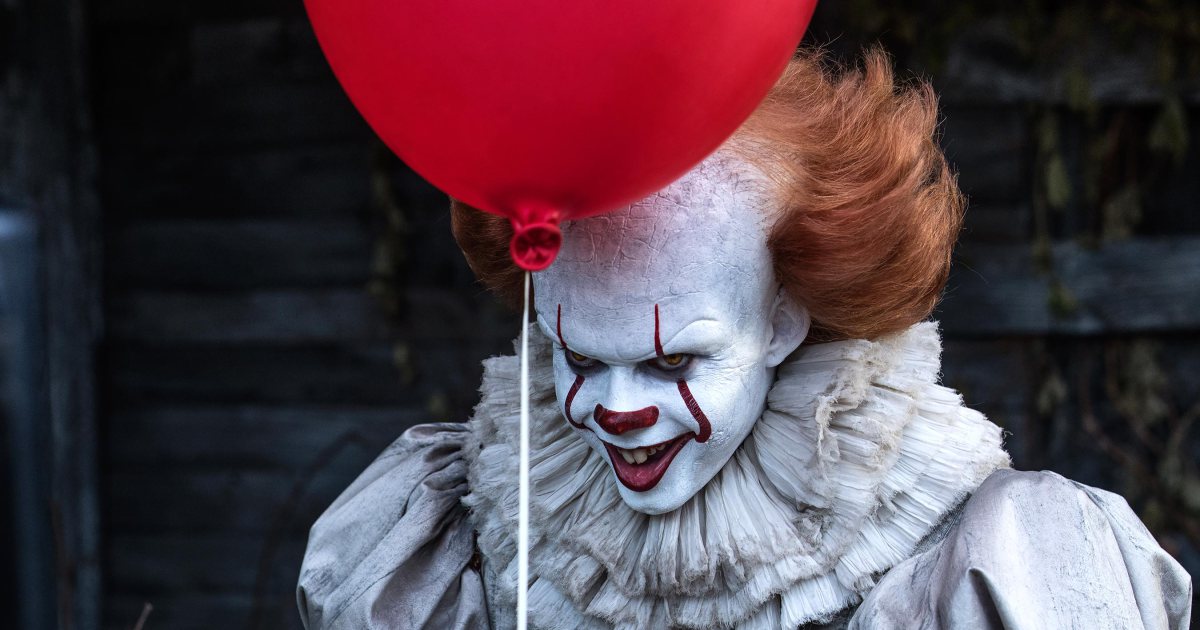 EW's tweet photo. #ITMovie delivers the scares, despite too much clowning around. Our review: https://t.co/X8OXqs8ugJ https://t.co/YIDsuHJkq8