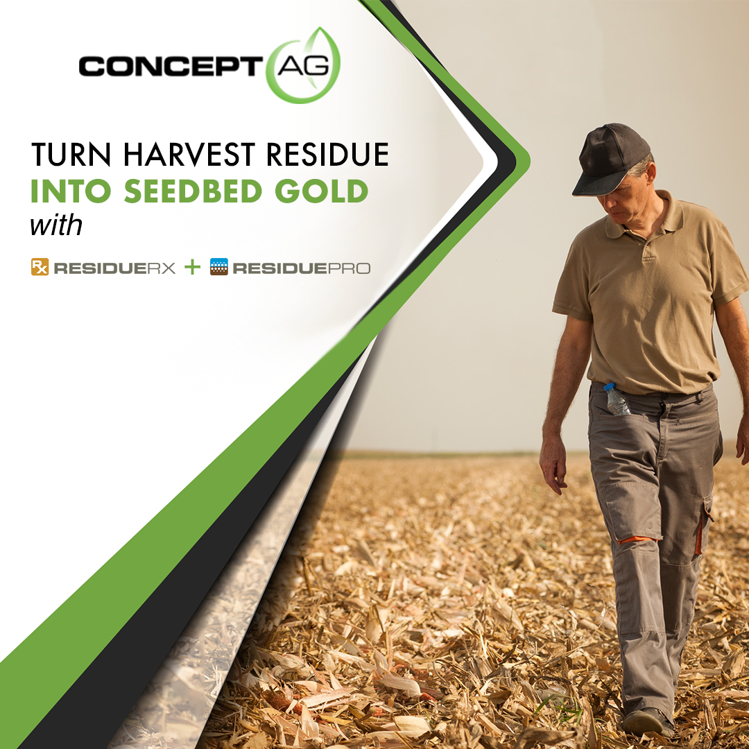 ConceptAgriTek's tweet photo. Worried about #soil health? #Harvest time is the right time to supercharge your soil with #ResidueRX and #ResiduePro® https://t.co/oIIcFaJklJ