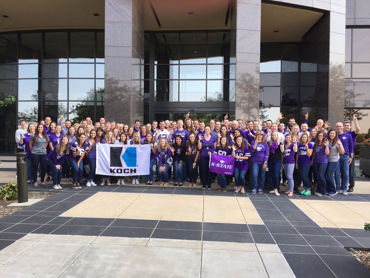 Cat fans at Koch!! Excited for Koch Gameday - GO CATS!  #kstategameday