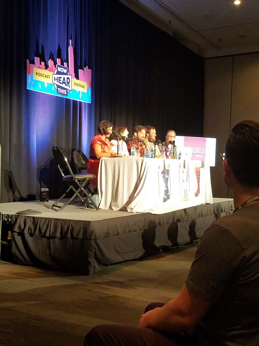 earwolf's tweet photo. @AlexSchmidty and guests are speaking cyborgs in offices, self drying hands and other scientific ideas on @cracked live #nht2017 https://t.co/rLhPLE0KMu
