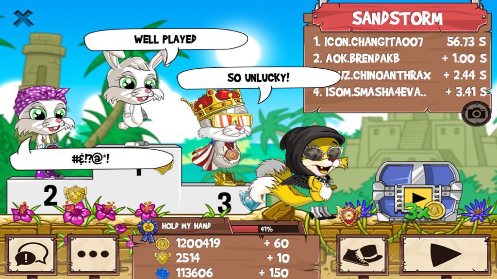 Changita007's tweet photo. I just beat a golden fox! #funrun2 #BrendaKB #CHINOANTHRAX #Smasha4evA0K https://t.co/xbMwZFauJr