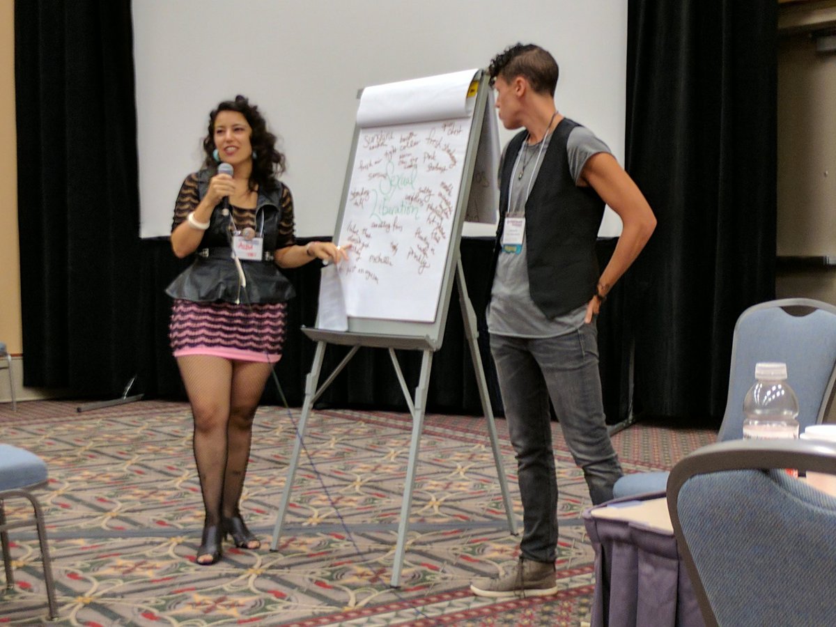 ReverendSex's tweet photo. I'm at Philly Trans Health today, facilitating "Liberating Sex: Finding Healing Through Our Desires" with @roancoughtry 💋💄✝️ #pthc2017 https://t.co/ti7udpXfrL