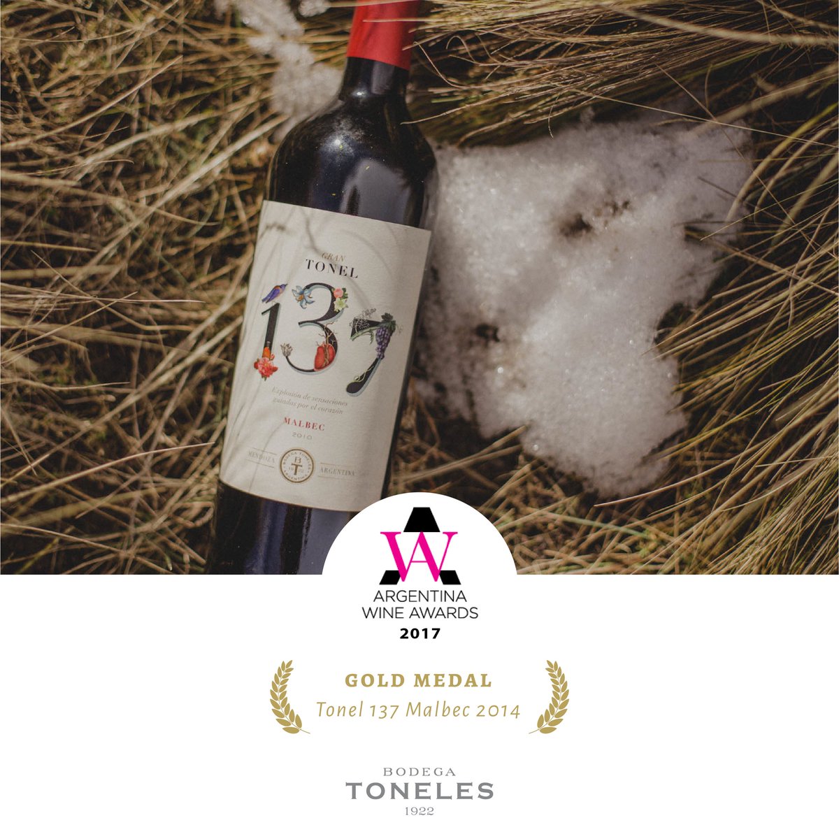 Recibimos con gran felicidad el ORO en los Argentina Wine Awards.🥇Gracias al jurado y a quienes aman a nuestro 137 tanto como nosotros.
