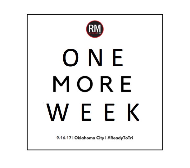 redmantri's tweet photo. Don't look now, but we're just ONE WEEK AWAY from Redman and we are EXCITED! How y'all feeling? #ReadyToTri https://t.co/l4NXPvYPkY