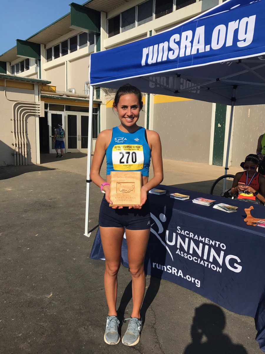 Back in the SRA Elite kit and killing it her first race back with us. Great win from Rachel at the Buffalo Stampede 10 miler in 58:14