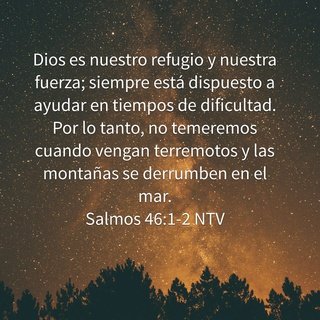 Dios es nuestro refugio y nuestra fuerza; siempre está dispuesto a ayudar en tiempos de dificultad. Por…
bible.com/127/psa.46.1-2…