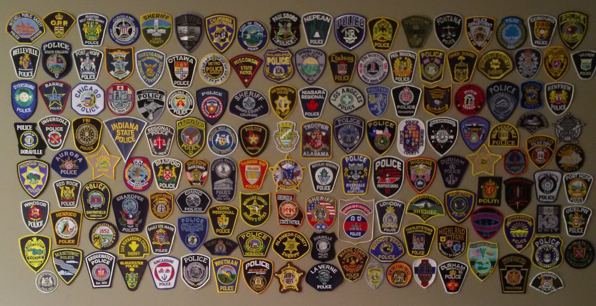 493Brown's tweet photo. A decent patch collection if I do say so myself. Course my wife does not think its appropriate for the family room...🤔 https://t.co/YRMwHn1wuD