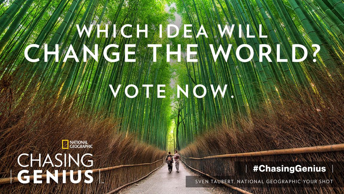 NatGeo's tweet photo. Anyone can come up with a transformational idea. Which one will you vote for? https://t.co/2z56bYobOc #chasinggenius https://t.co/JpqP3tmCZo