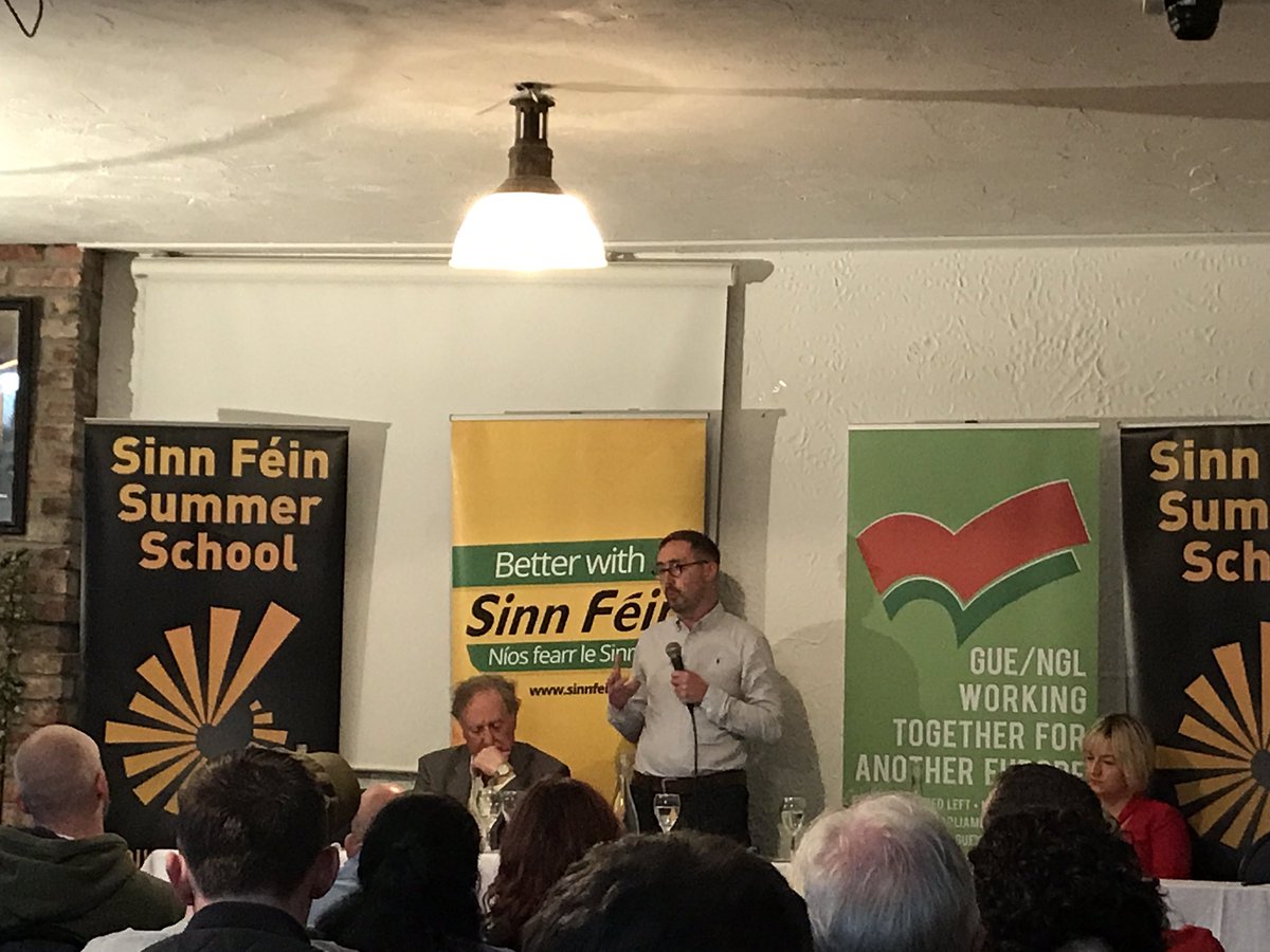 johnfinucane's tweet photo. Concluding a great weekend of debate, @EOBroin &amp; @vincentbrowne discuss if SF is the party to radically transform Ireland https://t.co/zOYdvtDp5S