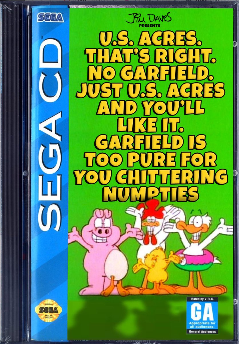 Sega Cd Games U S Acres That S Right No Garfield Just U S Acres And You Ll Like It Garfield Is Too Pure For You Chittering Numpties T Co Slrif8rzhj