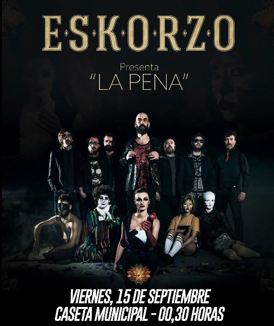 ¿Aún no os habéis enterado de que el grupo <a href="/Eskorzo/">ESKORZO</a> marcará el fin de nuestra feria y fiestas? 🎤🎤 El día 15 a partir de las 00.30h