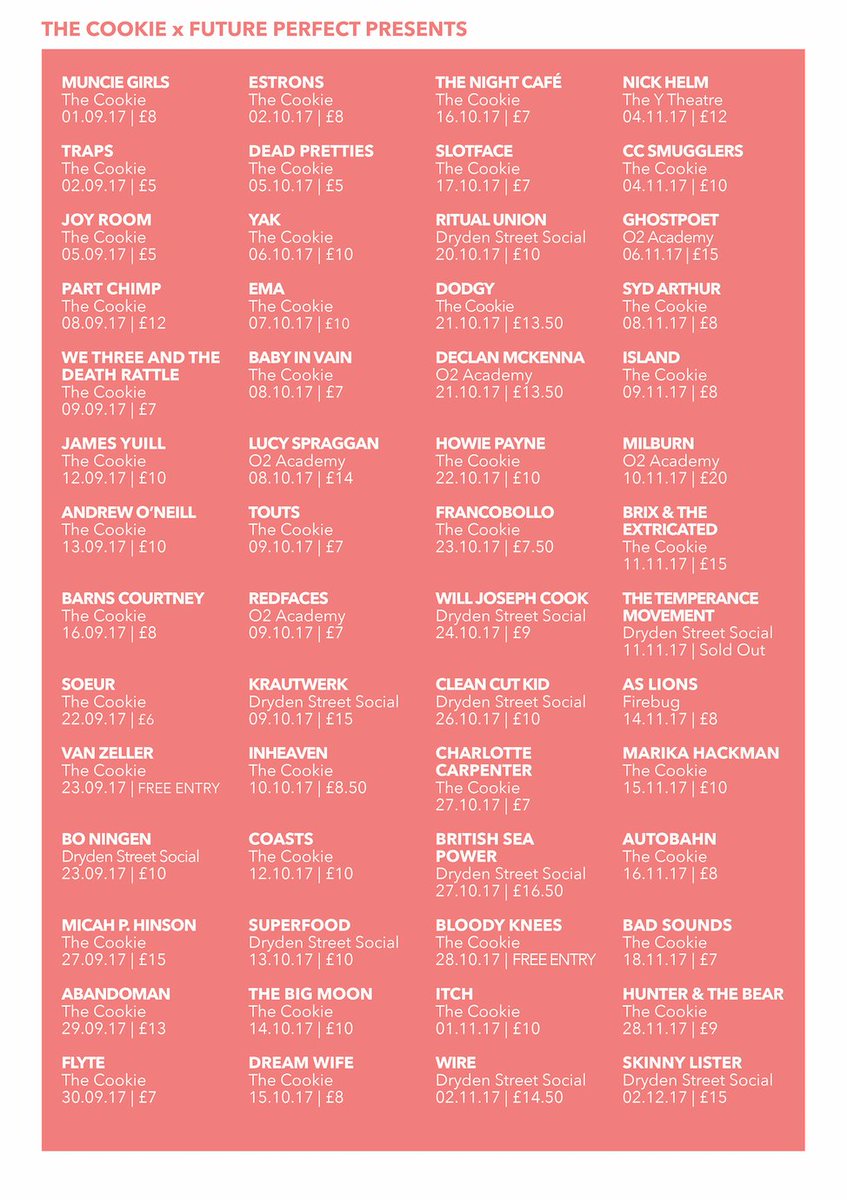 We've got your autumn sorted. Over 60 shows here, @O2AcadLeicester, <a href="/DrydenStreetSC/">Dryden St Social</a> &amp; <a href="/FirebugBar/">Firebug</a>! Grab your tickets from <a href="/Gigantic/">Gigantic Tickets</a>!