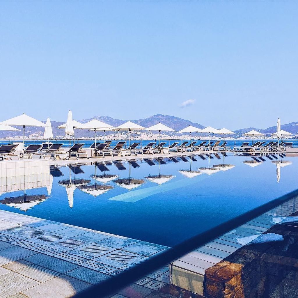 Perfection at its finest 😍 
#sofitelajaccio #sofitel #pool #view #viewgoals #hotel #poolside