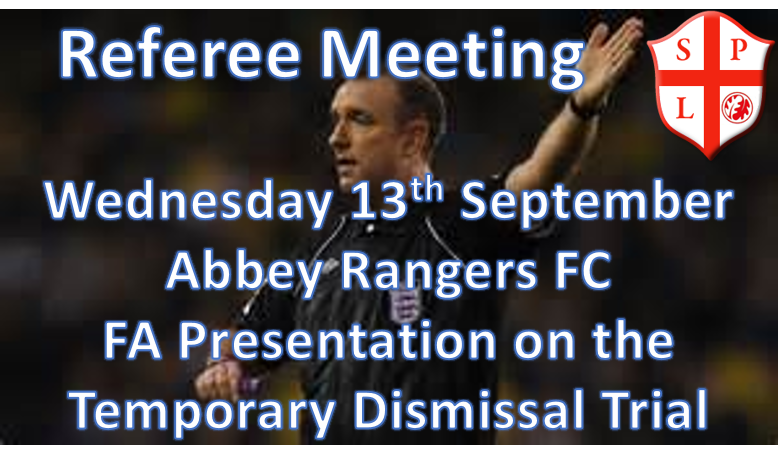 SPL the only league in Surrey selected by <a href="/FA/">The FA</a> to trial Temporary Dismissals (sin bins). To find out more register at surreyprimaryleague.com/preseason-meet…
