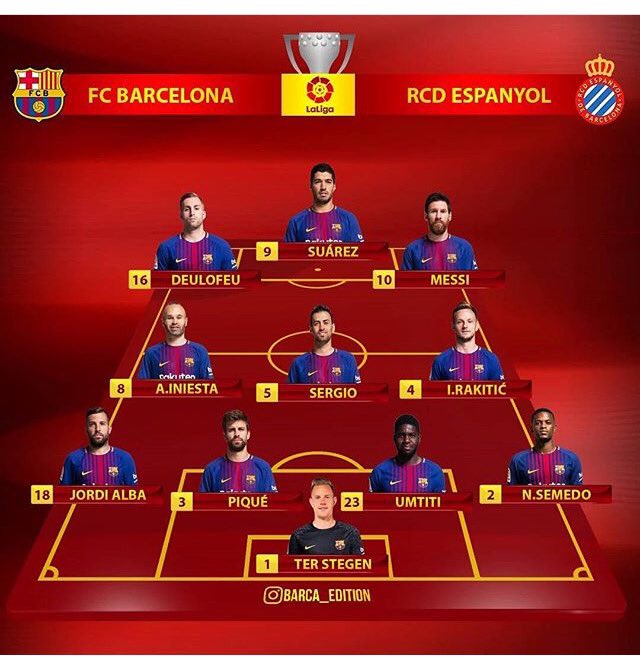 Line Up Fc Barcelona ..
Optimis 3 Point ❤️💙 ..
.
.
.
#barcaday #fcbarcelona #barcelona #viscabarca #fcbindonesia #fcbijakarta