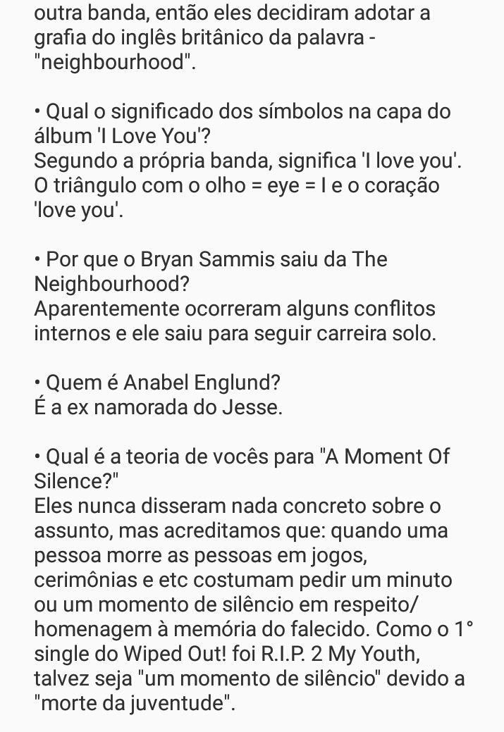 X 上的The Neighbourhood Brasil ®：「theneighbourfaq 3.0   / X