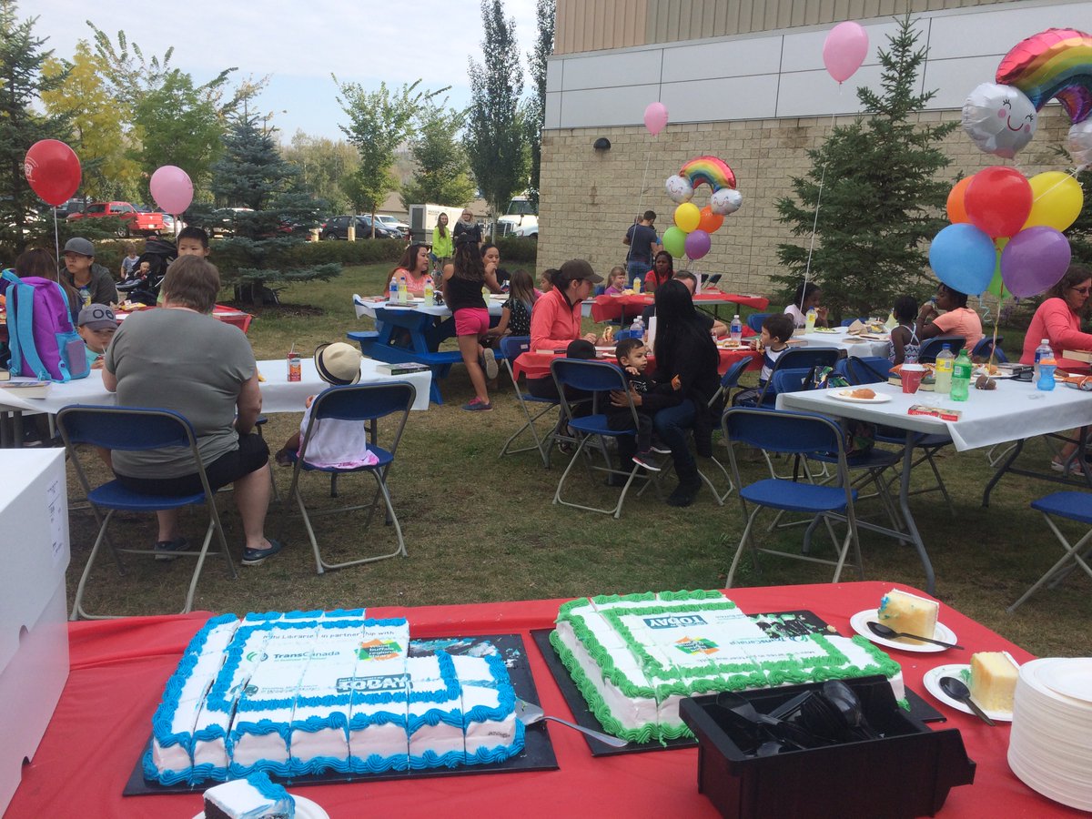 TCEnergy's tweet photo. Colouring our community – come visit us at MacDonald Island Park to take part in our mini library launch with the @wbrl_ab #InYourCommunity https://t.co/5cmHIieEJ0