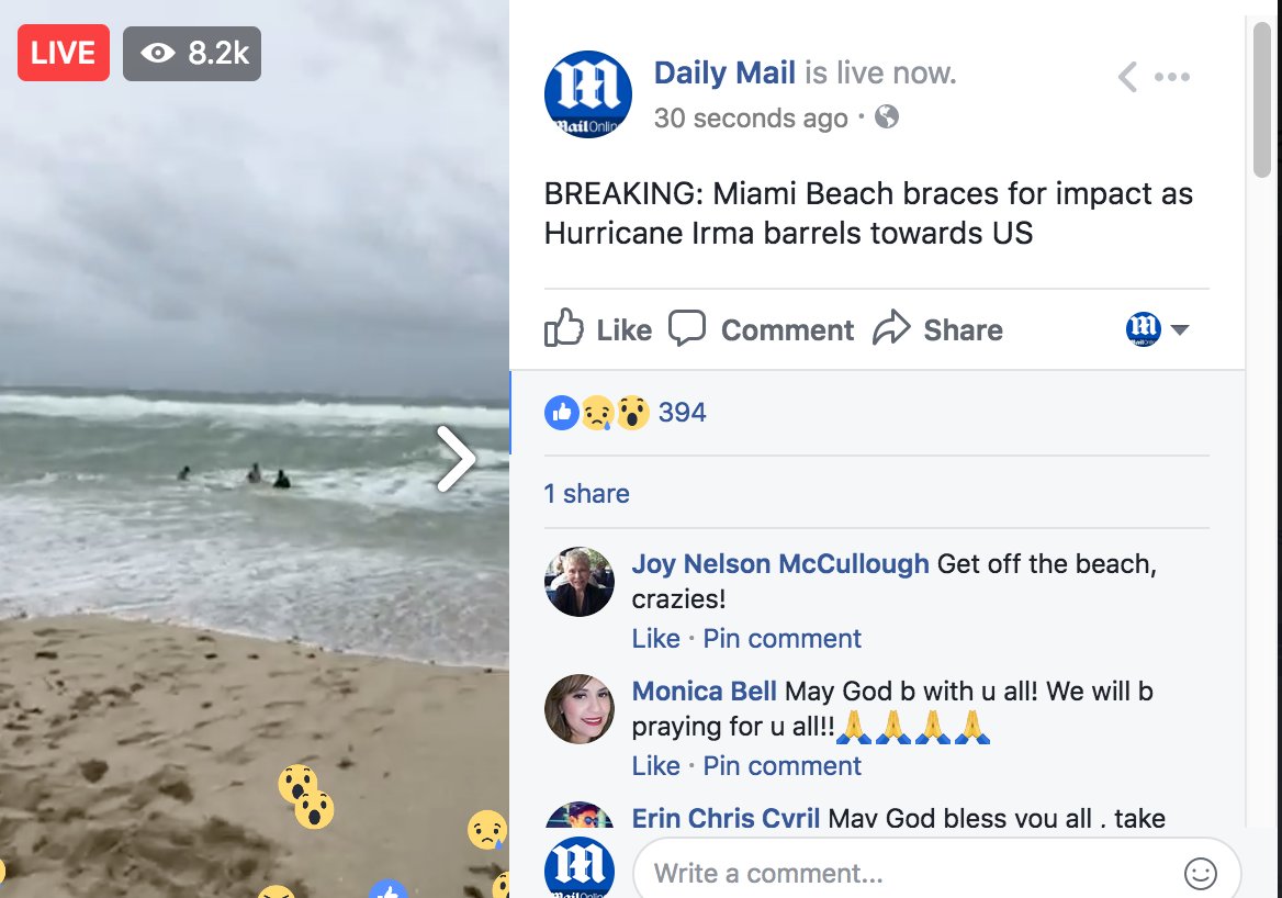 Daily_MailUS's tweet photo. LIVE: Miami Beach braces for impact as Hurricane Irma barrels towards US https://t.co/CpMuRlxaMY https://t.co/KM3qVqg7sJ