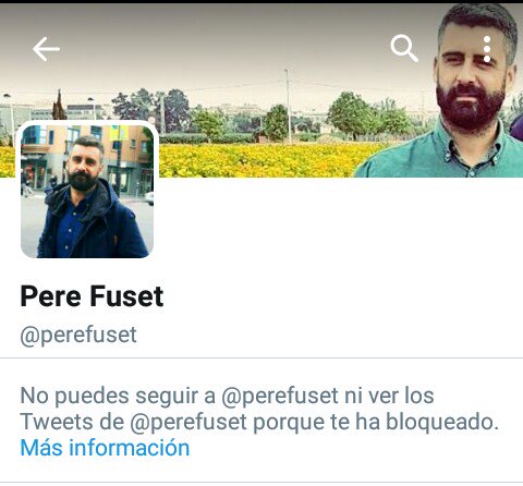 f_sanidad's tweet photo. @ValenciaEscucha @perefuset Que #PereFuset te bloquee es todo un honor y demuestra su "talante democrático" ante las críticas. https://t.co/Yhhuq3YDfC