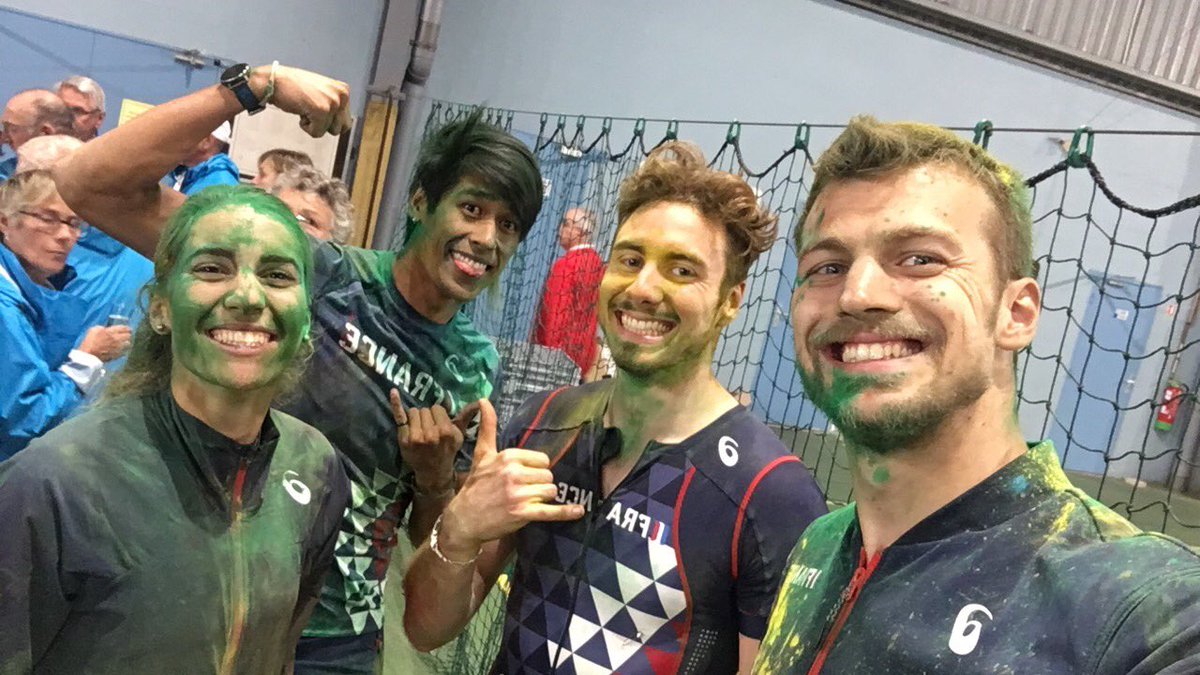 lemaitreathle's tweet photo. C'était la fête au #DécaNation d'Angers. C'est ça, aussi, l'équipe de France @FFAthletisme https://t.co/7MirDy4bUK