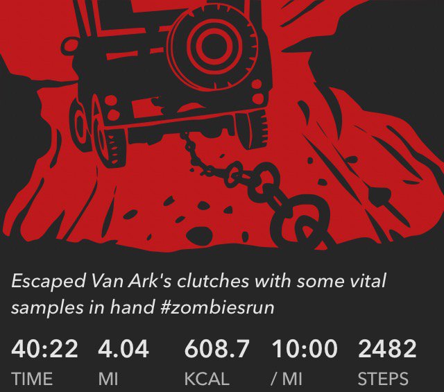 Triken27's tweet image. Escaped Van Ark&apos;s clutches with some vital samples in hand #zombiesrun #boost #plexuspower