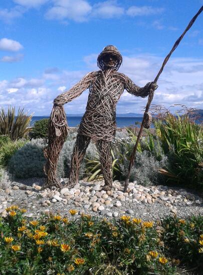 Our #wicker fishing man! #rhosonsea #northwales #Wales  #Strictly great stuff! <a href="/skinshere/">Ian Skinner Art / pure creativity!</a>