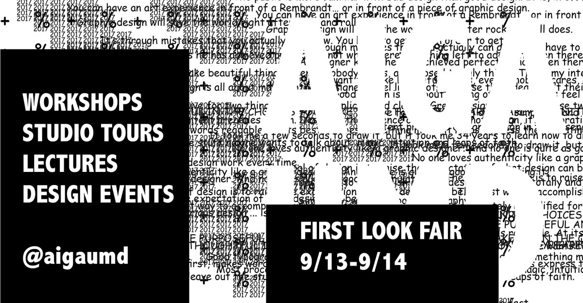 Calling all UMD designers! If this post makes you cringe, it means you're a perfect fit for AIGA. ;)
See you at the First Look Fair!