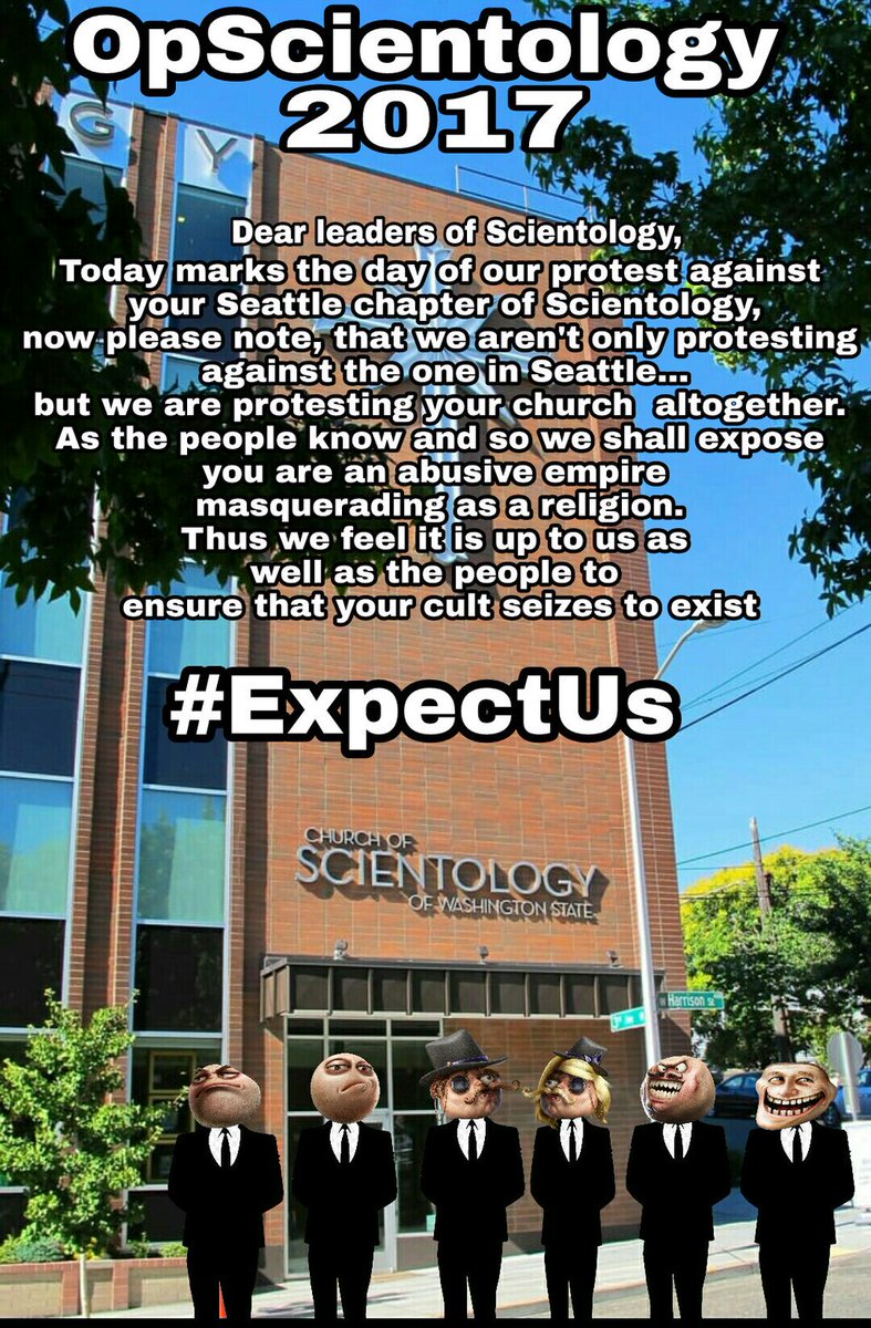 Protests2017's tweet image. A big shoutout today to Seattle!  #ScientologyProtests #ShutDownScientology #Scientology #Anonymous #OpScientology #OpChanology #Chanology