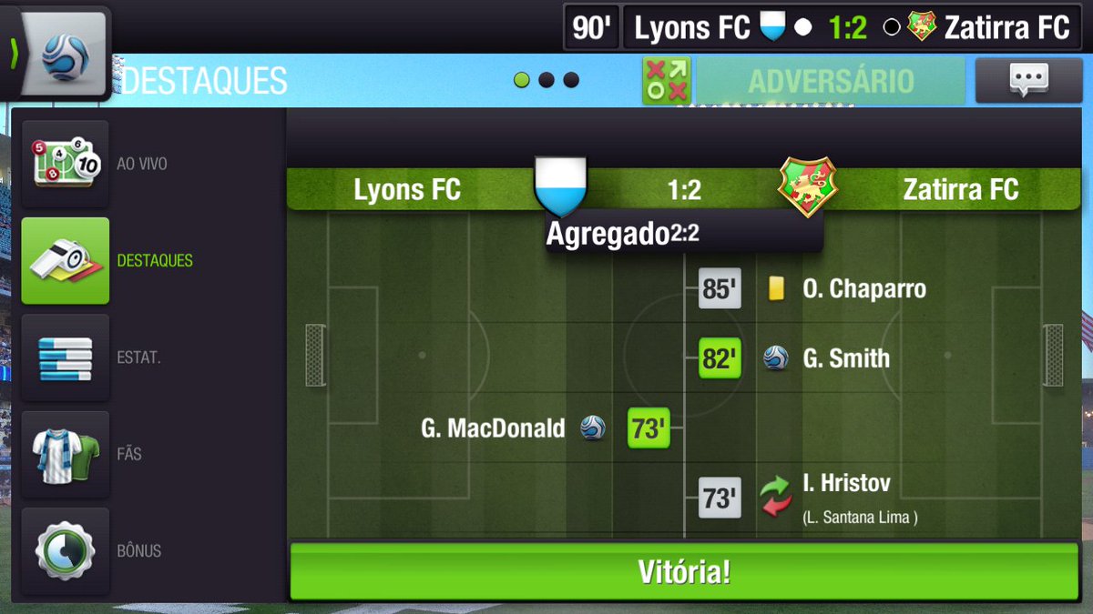 ZatirraFC's tweet photo. VITÓRIA!!! Pelos gols fora de casa, estamos nas Semifinais da Liga dos Campeões!!! #GoGreenLions https://t.co/MHzNy9IN2G